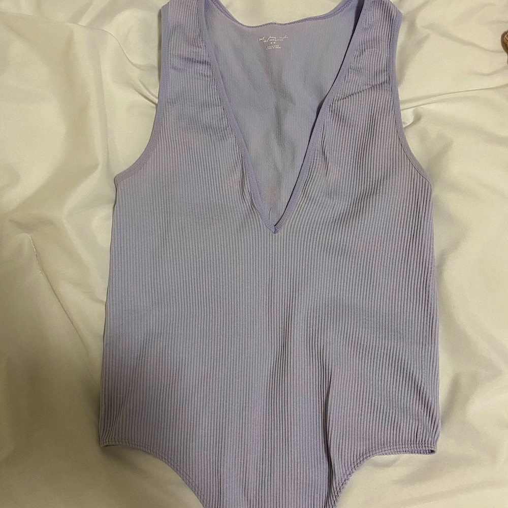 Lilac Ribbed Urban Outfitters Body Suit